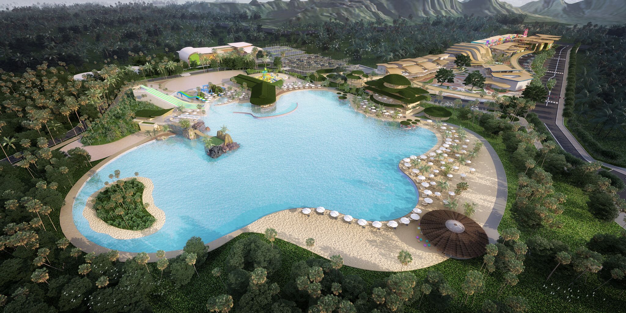 Blue Tree Lagoon, New Water & Entertainment Park, Beach Club, Fitness, Restaurants, Kid’s Club In Phuket