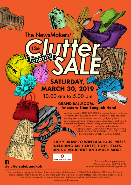 Bangkok’s 13th Clutter Sale for Charity (2019)